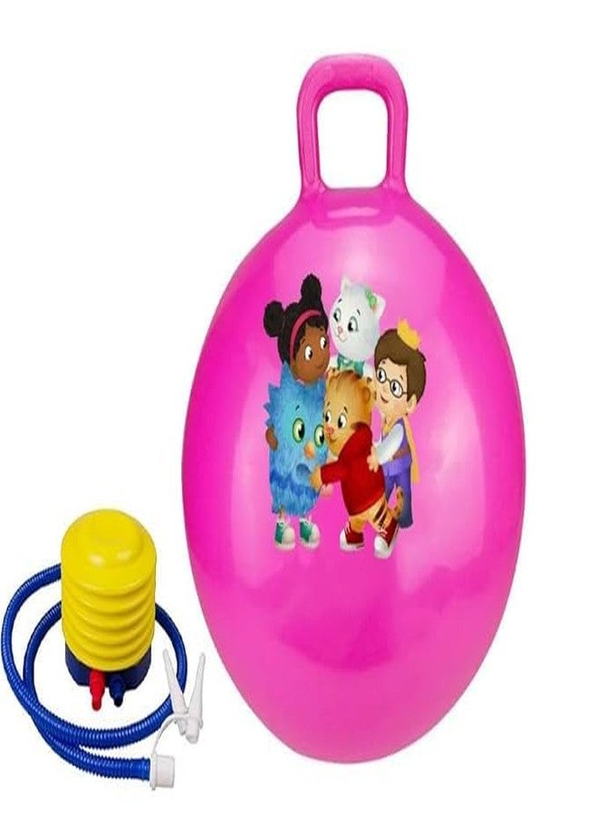 PAVITYAKSH HOP Ball Inflatable Jumping Hopping Hopper Hop Bouncy Jumping Ball with Grip Handle for Kids(45CM) (Pink) - Image 1
